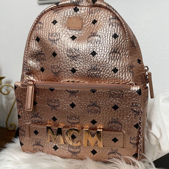 MCM Backpack w/ Chain Pouch - Picture 2 of 16